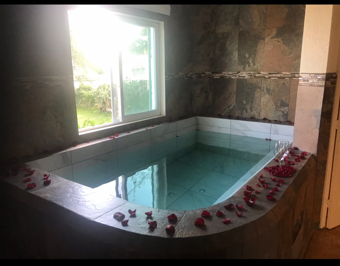 small pool decorated